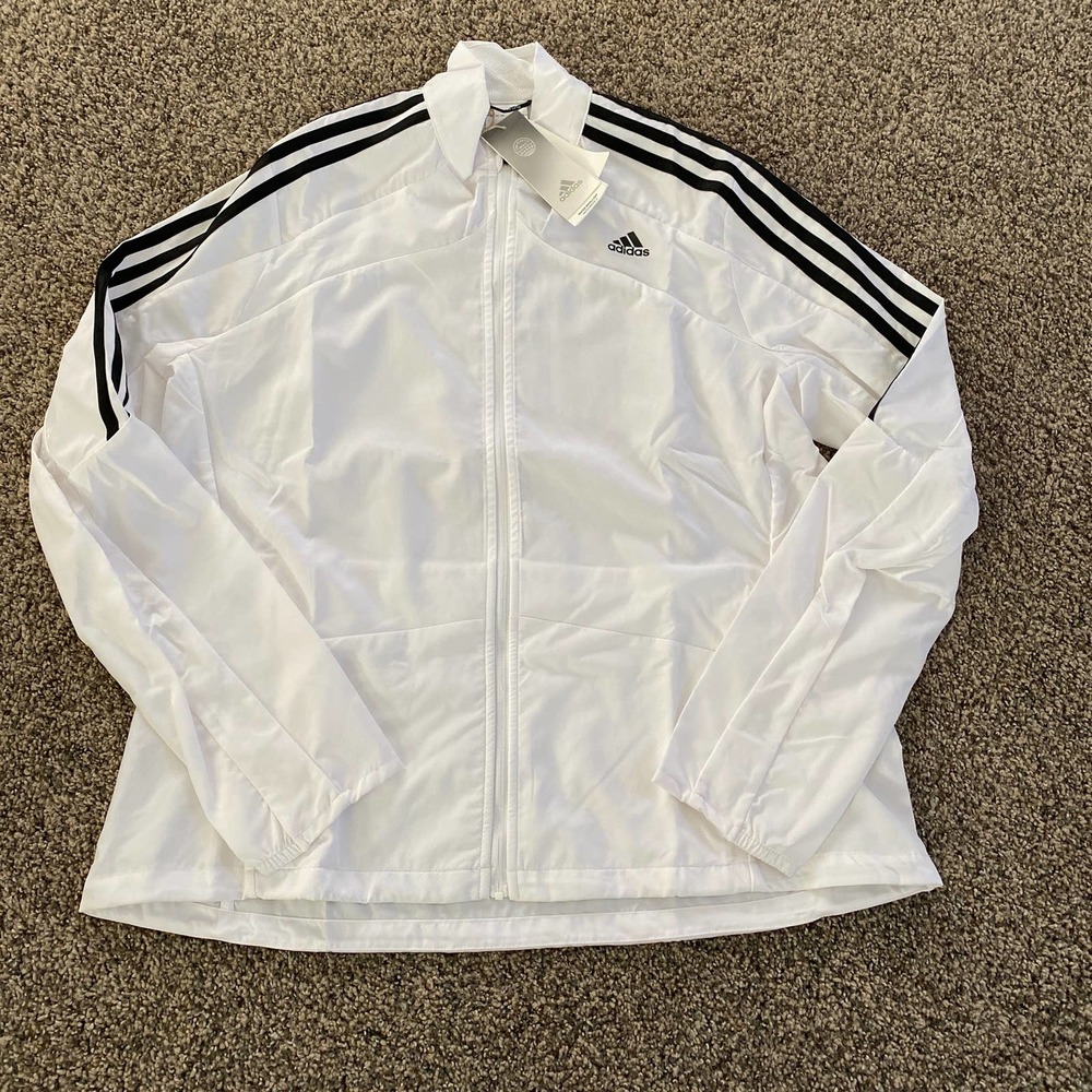 White Adidas Marathon Jacket - Large - Picture 4 of 8